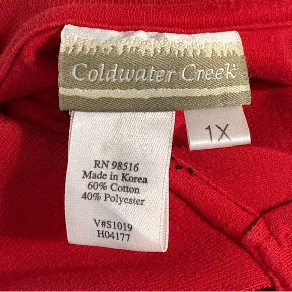 Coldwater Creek Vibrant Red 3/4 Sleeve Thick Maxi Dress Women’s 1X - Picture 10 of 12